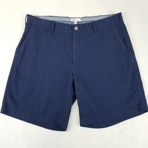 Peter Millar Shorts Mens 36 Navy Blue Canvas Stretch Casual Chino Golf Classic